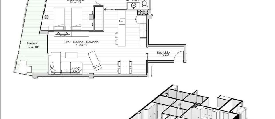 Apartment 2 bedrooms of 112 m² in L'Hospitalet de Llobregat (08902)