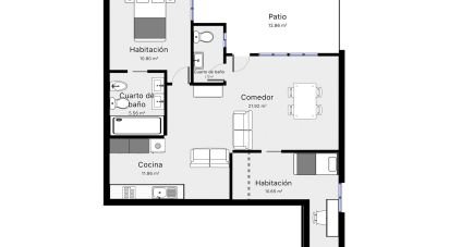 Casa 2 habitaciones de 87 m² en Canals (46650)