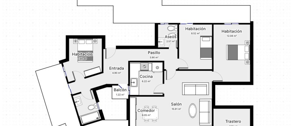 Pis 3 habitacions de 169 m² a Barcelona (08032)