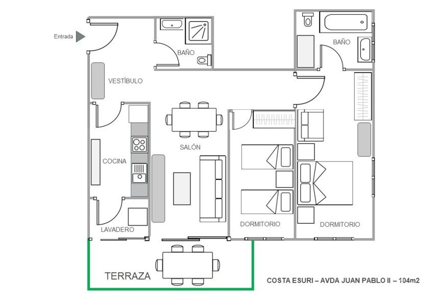Appartement 2 chambres de 104 m² à Ayamonte (21400)