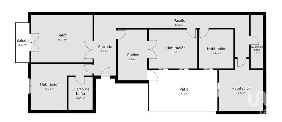 Appartement 4 chambres de 122 m² à Canals (46650)