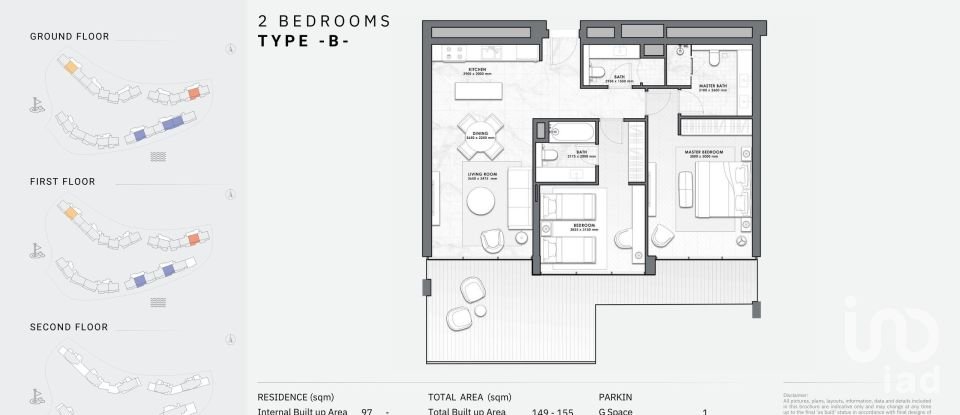 Appartement 2 chambres de 148 m² à Casares (29690)