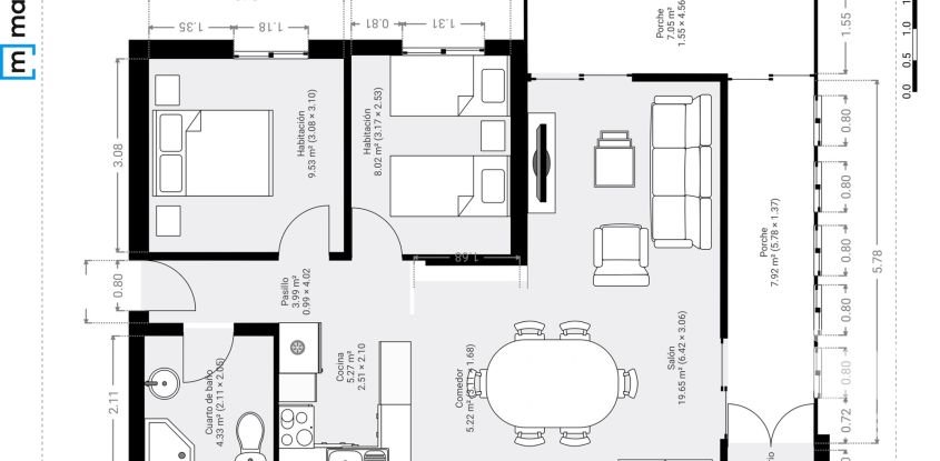Pis 2 habitacions de 92 m² a Calp (03710)