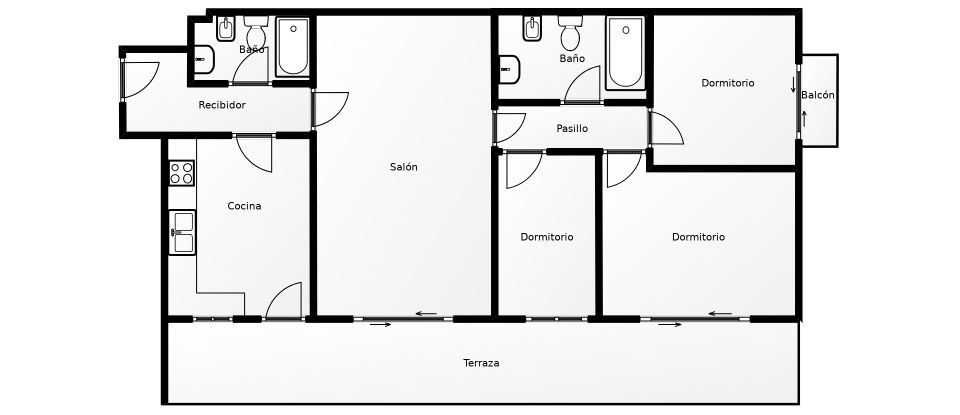 Pis 3 habitacions de 107 m² a Viladecans (08840)