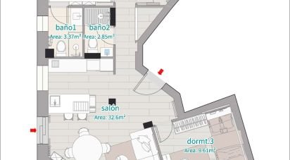 Piso 3 habitaciones de 83 m² en Burgos (09005)