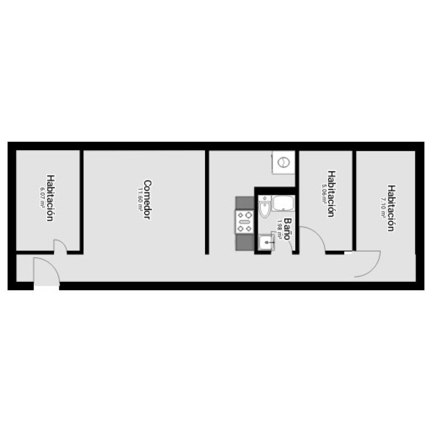 Piso 3 habitaciones de 66 m² en Cornella de Llobregat (08940)