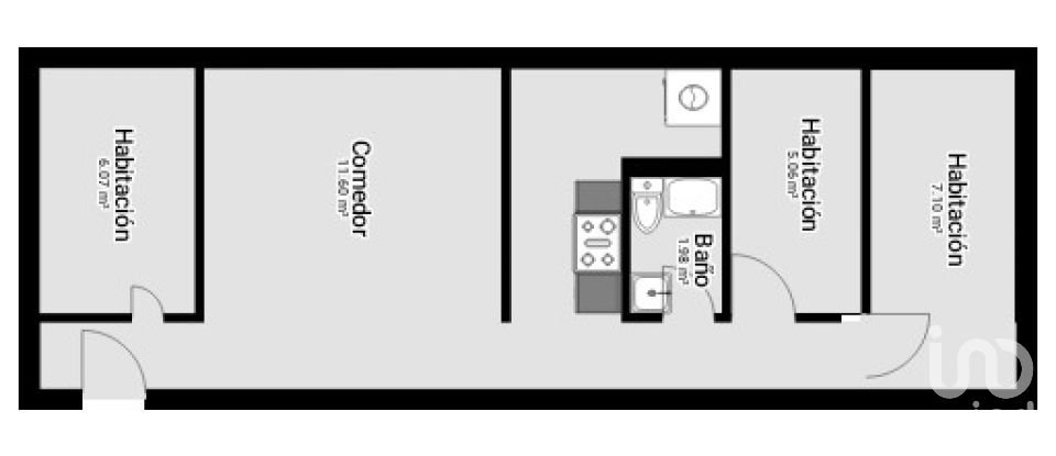 Pis 3 habitacions de 66 m² a Cornella de Llobregat (08940)