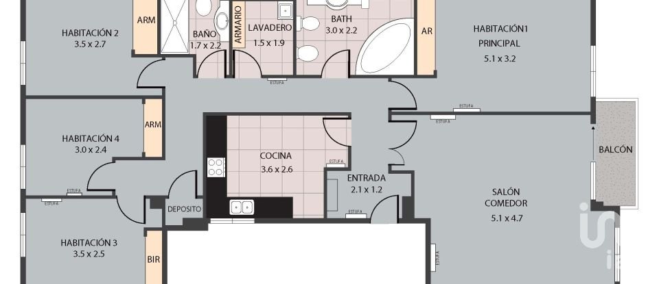 Appartement 4 chambres de 127 m² à Ferran (43100)