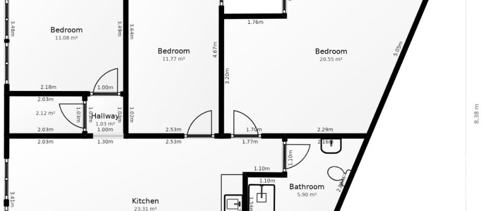 Pis 3 habitacions de 60 m² a Cubelles (08880)