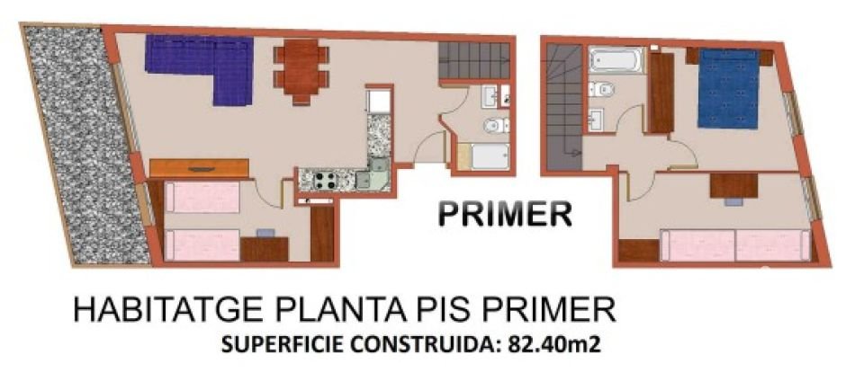 Duplex 3 chambres de 80 m² à Esparreguera (08292)