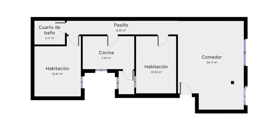 Piso 2 habitaciones de 86 m² en Canals (46650)