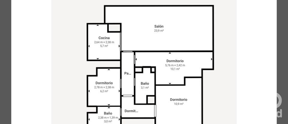 Piso 3 habitaciones de 98 m² en Madrid (28005)