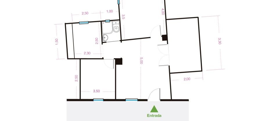 Piso 3 habitaciones de 60 m² en Madrid (28045)