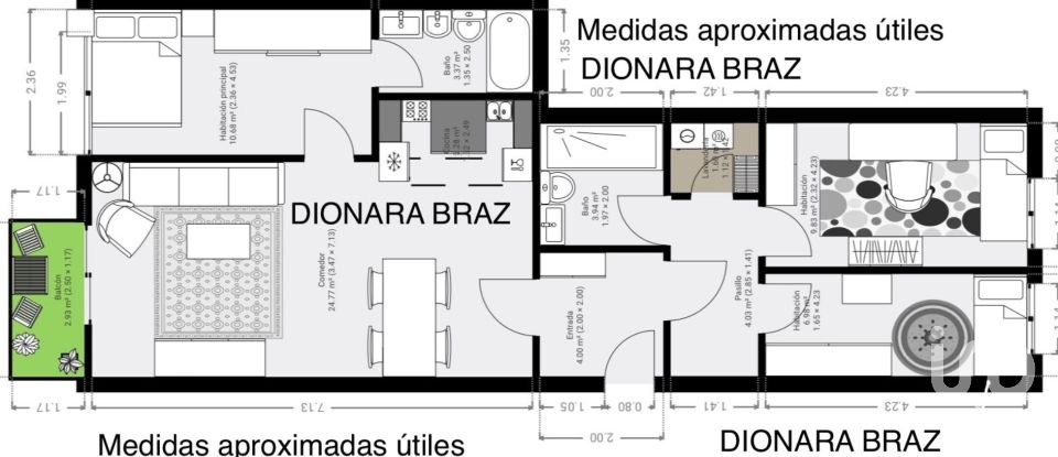 Pis 3 habitacions de 81 m² a Molins de Rei (08750)