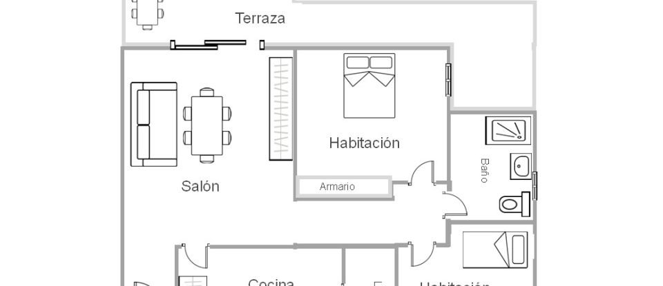 Pis 2 habitacions de 75 m² a El Rompido (21459)