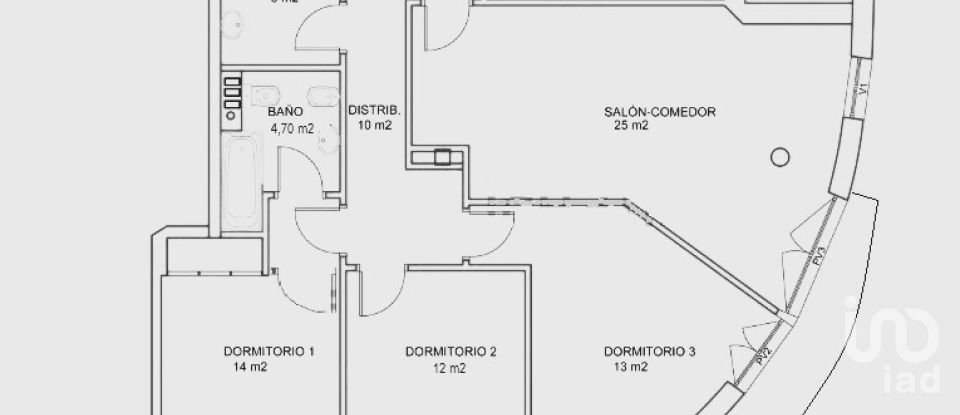Pis 3 habitacions de 140 m² a León (24007)