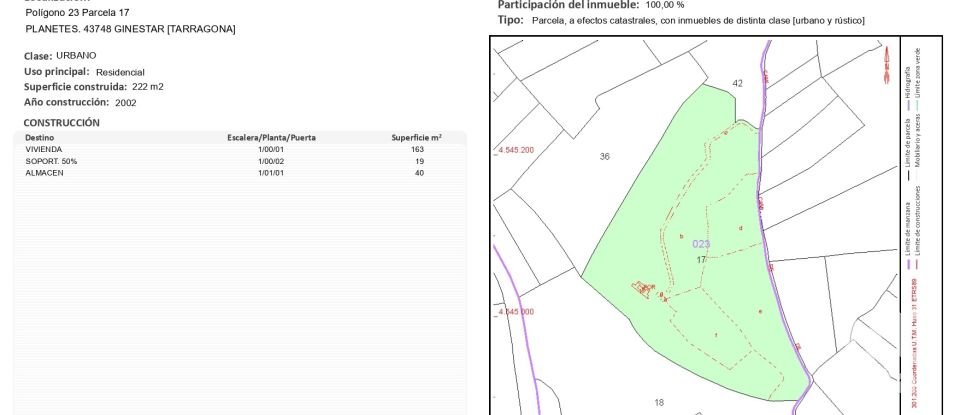Casa rústica 3 habitacions de 163 m² a Ginestar (43748)