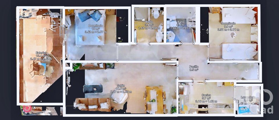 Piso 2 habitaciones de 90 m² en La Serreta (03679)