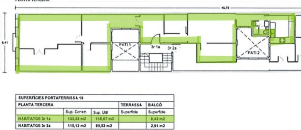 Pis 5 habitacions de 119 m² a Barcelona (08002)