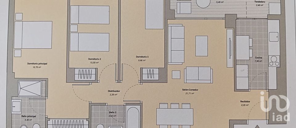 Pis 3 habitacions de 109 m² a Bilbao (48004)