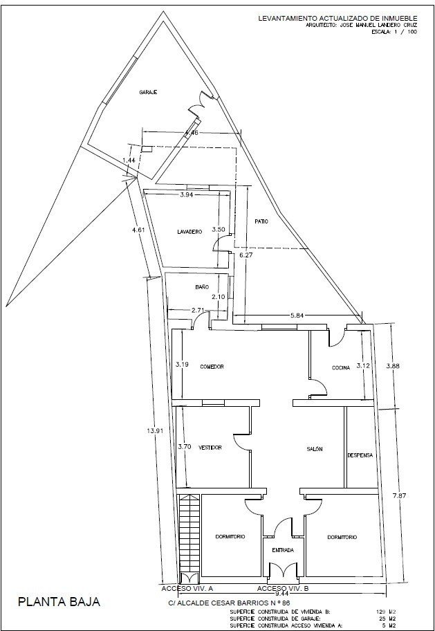 Casa 3 habitaciones de 129 m² en Lepe (21440)