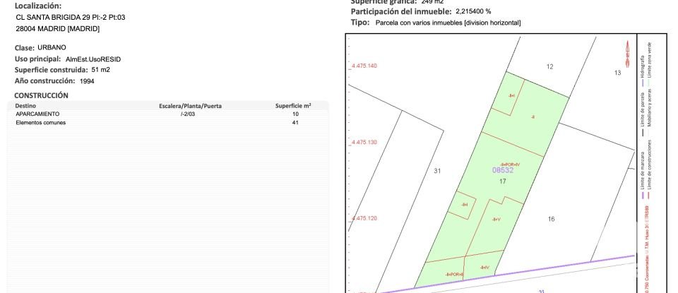 Zona d'estacionament de 10 m² a Madrid (28004)