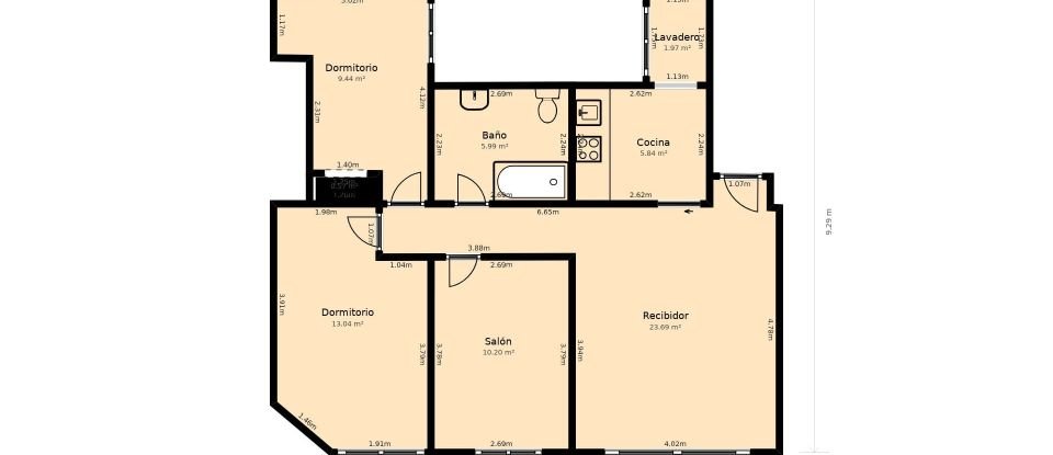 Piso 3 habitaciones de 55 m² en Benidorm (03501)