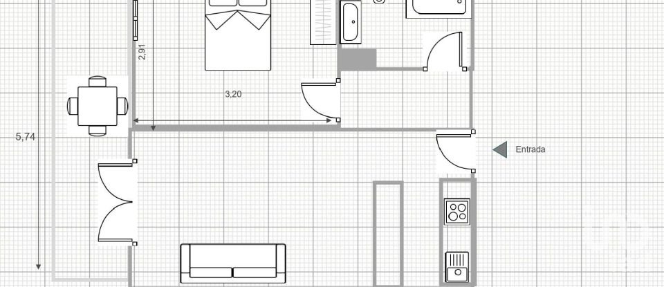 Piso 1 habitación de 44 m² en Salou (43840)