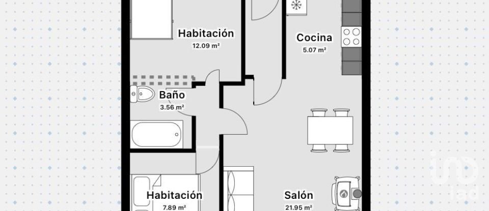 Appartement 2 chambres de 60 m² à La Virgen de la Vega (44431)