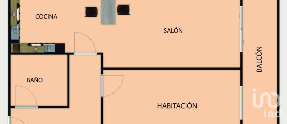 Pis 2 habitacions de 77 m² a Terrassa (08223)