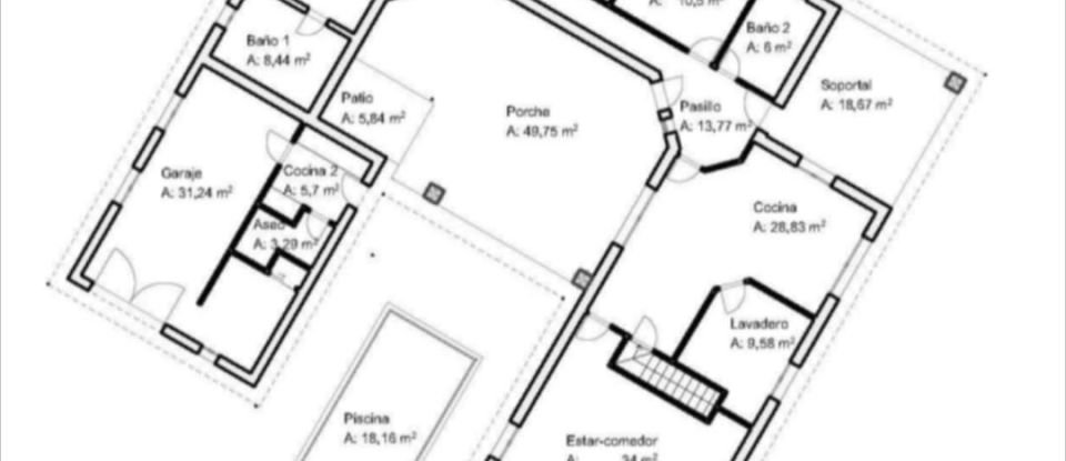 Vivienda unifamiliar  4 habitaciones de 308 m² en Alicante/Alacant (03699)