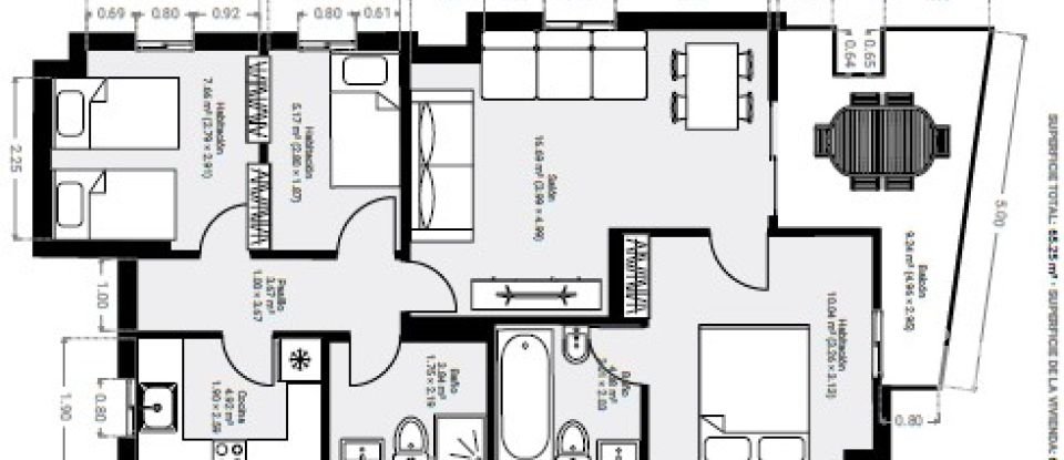 Piso 3 habitaciones de 75 m² en Oropesa/Oropesa del Mar (12594)