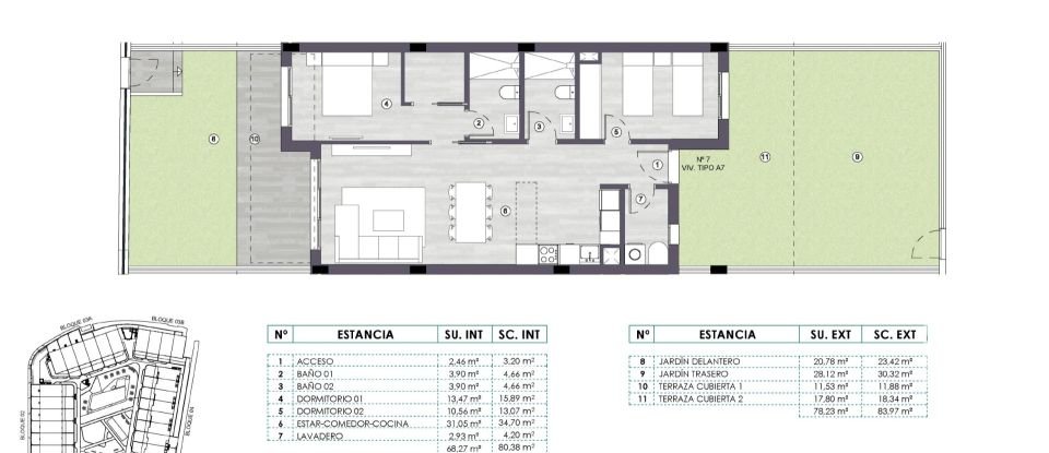 Piso 3 habitaciones de 164 m² en Monforte del Cid (03670)
