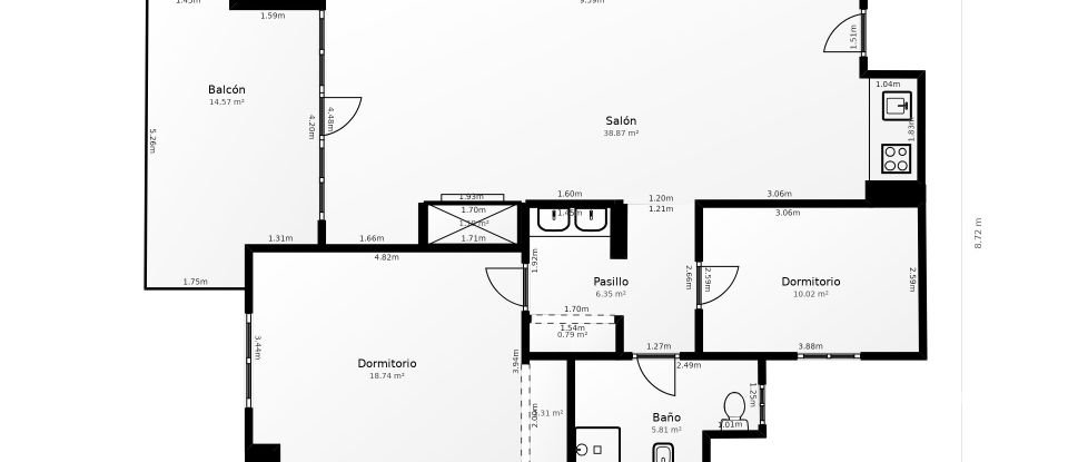 Pis 2 habitacions de 78 m² a San Fernando (11100)