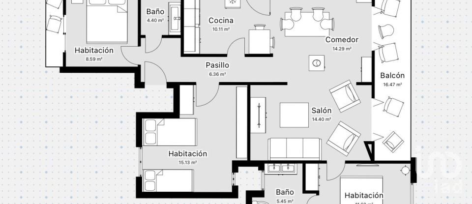 Piso 3 habitaciones de 109 m² en Sitges (08870)