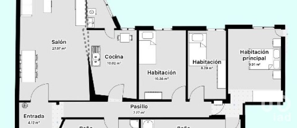 Piso 3 habitaciones de 107 m² en Gandía (46702)