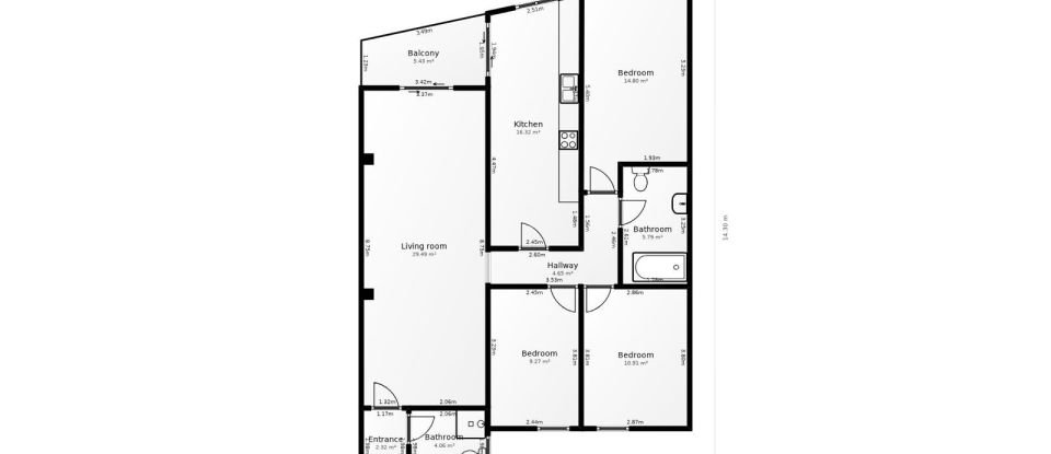 Pis 3 habitacions de 103 m² a Sant Pere de Ribes (08810)