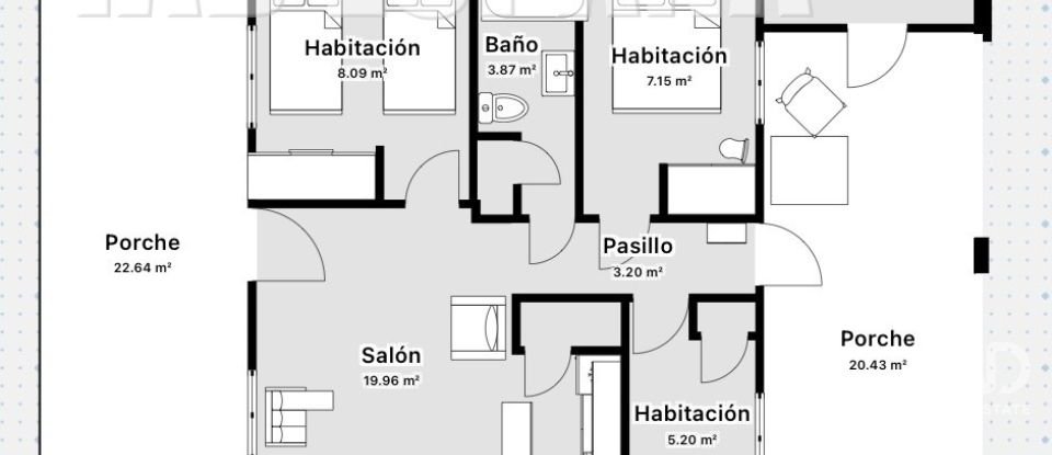 Casa 3 habitaciones de 78 m² en Oliva (46780)
