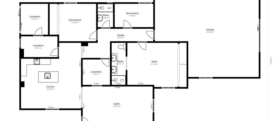 Châlet 3 chambres de 151 m² à Corbera (46612)