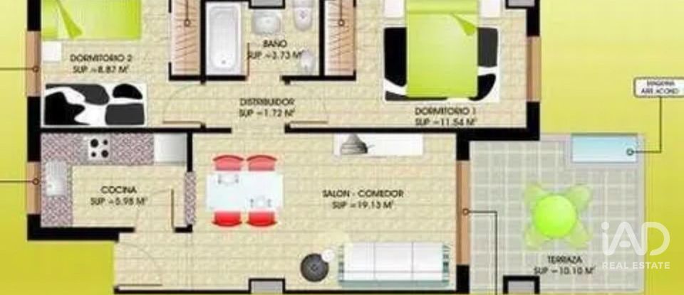 Piso 2 habitaciones de 56 m² en Oropesa/Oropesa del Mar (12594)