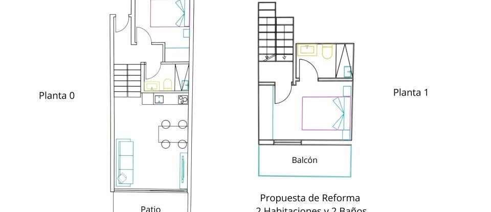 Casa 2 habitaciones de 51 m² en Costa Adeje-San Eugenio (38660)