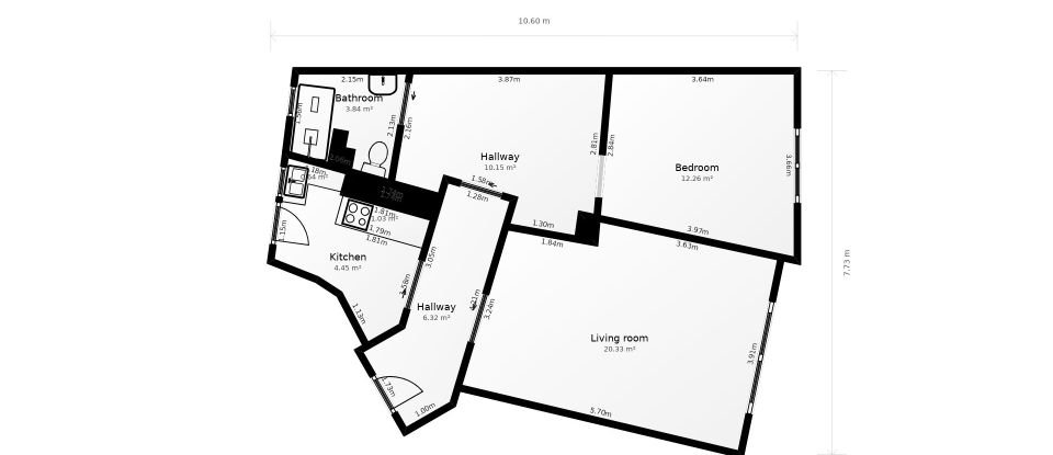 Appartement 1 chambre de 60 m² à Barcelona (08003)