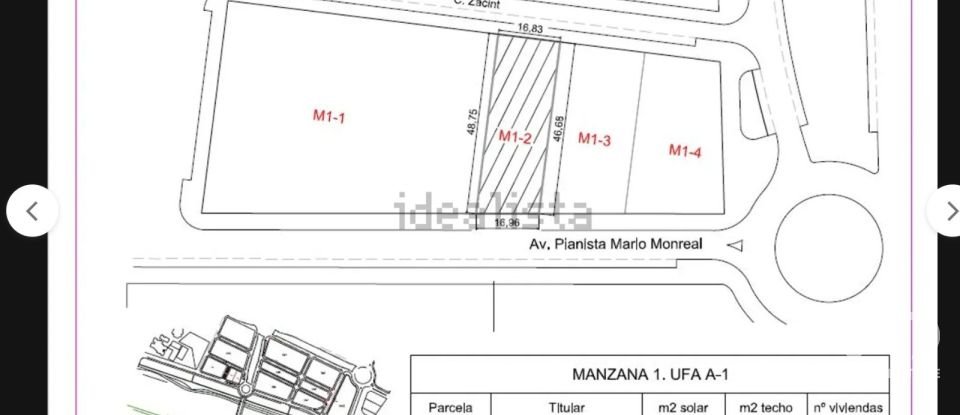 Land of 643 m² in Sagunt/Sagunto (46500)