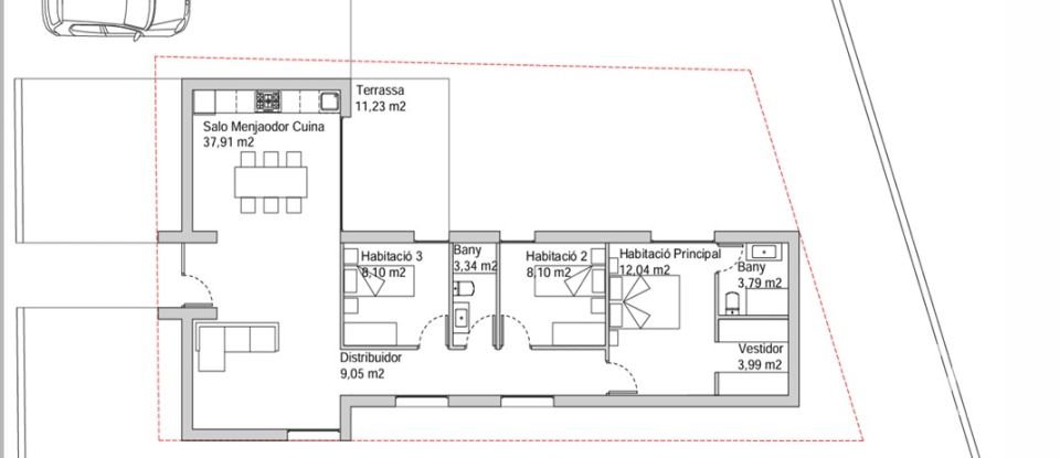 Casa 3 habitacions de 105 m² a La Bisbal del Penedès (43717)