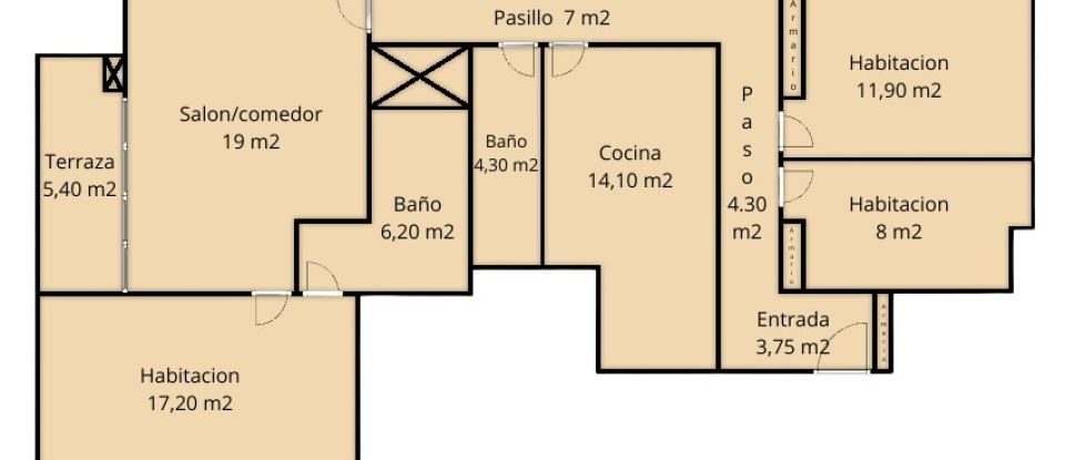 Apartment 3 bedrooms of 114 m² in Alicante/Alacant (03005)